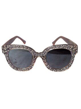Crystal-Embellished Star Design Womens Sunglasses